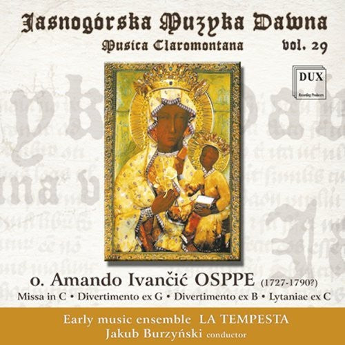 Musica Claromontana 29 -- Osppe / La Tempesta / Burzynski, CD