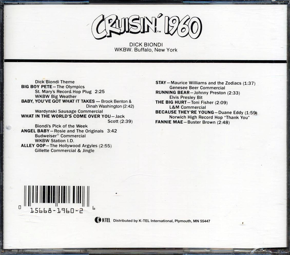 The Olympics, Jack Scott, Brook Benton, Dinah Washington, Etc. - Cruisin' 1960 - CD, CD