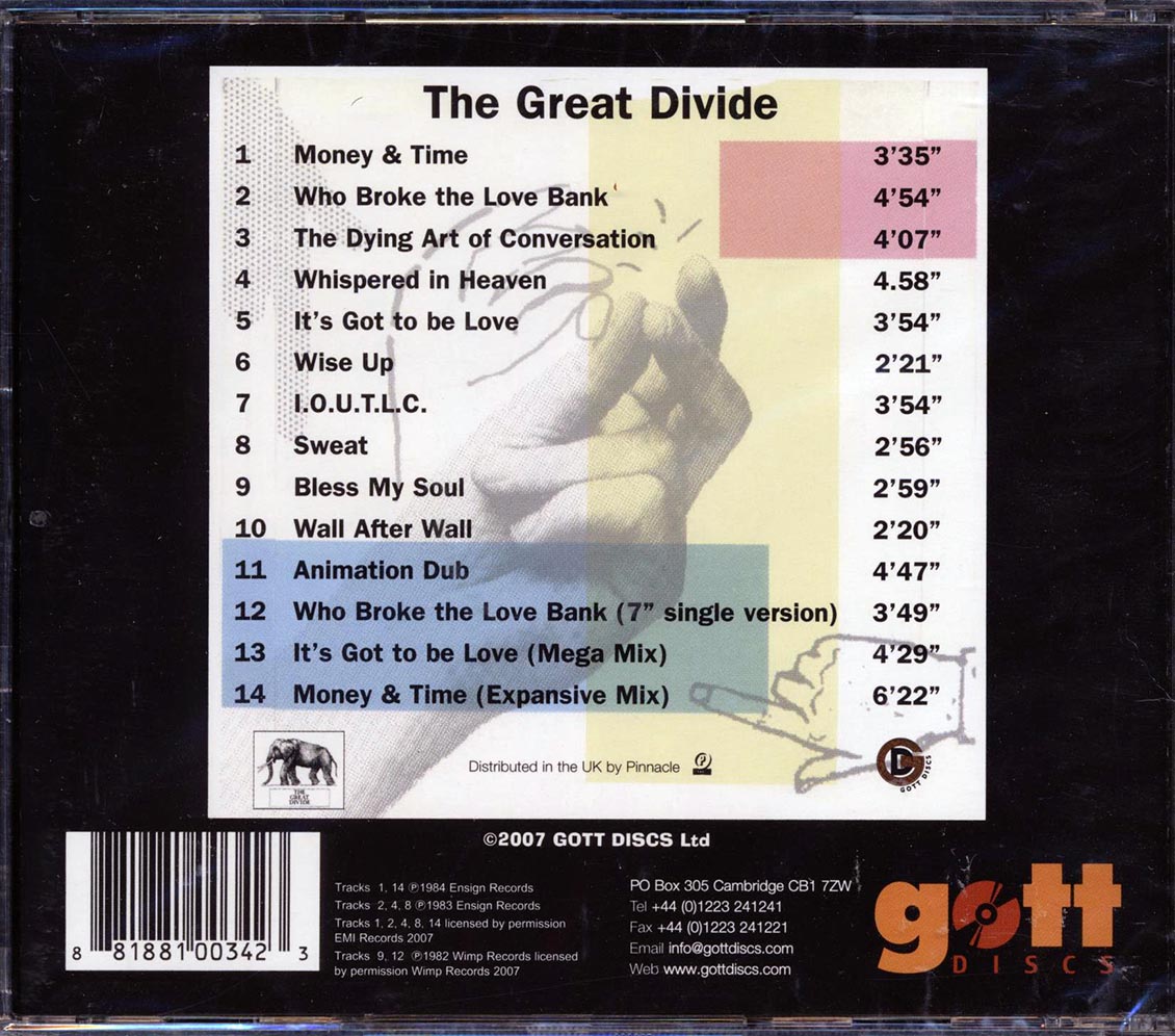 The Great Divide - Money And Time - CD, CD