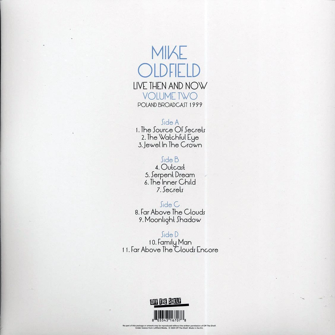 Mike Oldfield - Live Then & Now Volume 2: Poland Broadcast 1999 (ltd. ed.) (2xLP) - Vinyl LP, LP