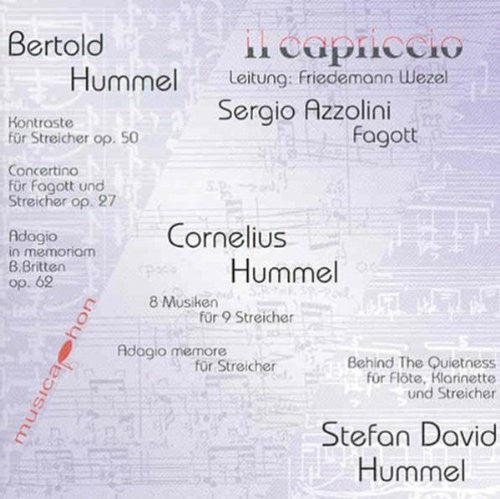 Concertino For Bassoon & Strings -- Hummel / Azzolini / Ensemble Il Capriccio / Wezel, CD