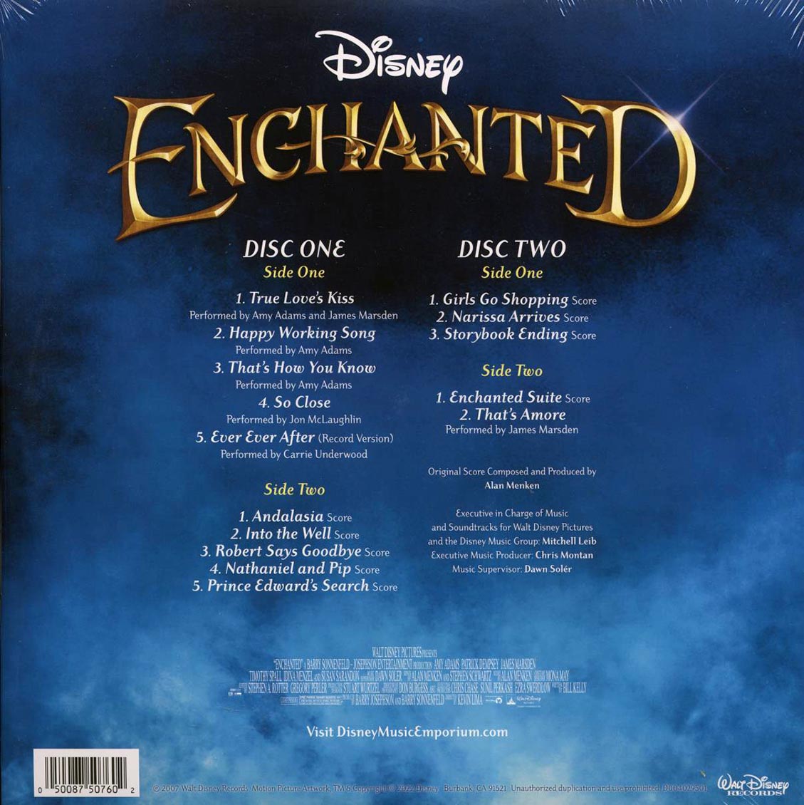 Alan Menken, Stephen Schwartz - Enchanted: Original Motion Picture Soundtrack (2xLP) (clear vinyl) - Vinyl LP, LP