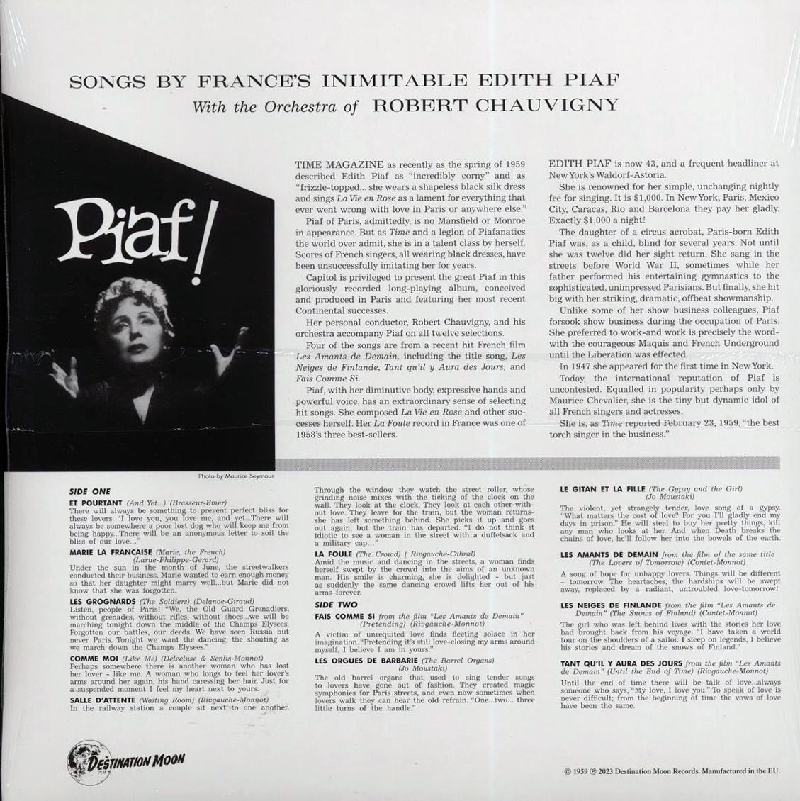 Edith Piaf - Piaf! (ltd. 500 copies made) (clear vinyl) - Vinyl LP, LP