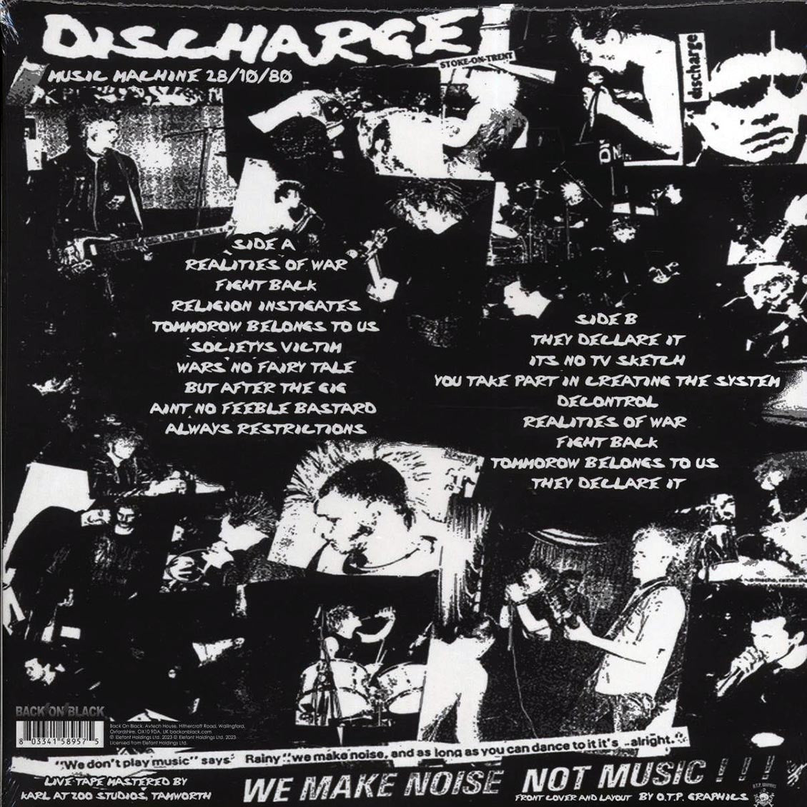 Discharge - First London Gig: Music Machine 28/10/80 (ltd. ed.) (clear vinyl) - Vinyl LP, LP