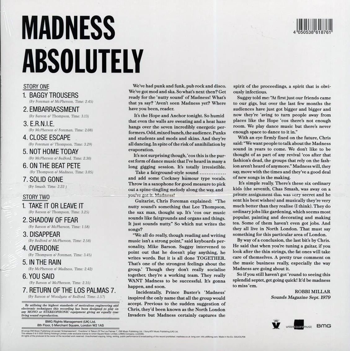 Madness - Absolutely (40th Anniv. Ed.) (180g) (remastered) - Vinyl LP, LP