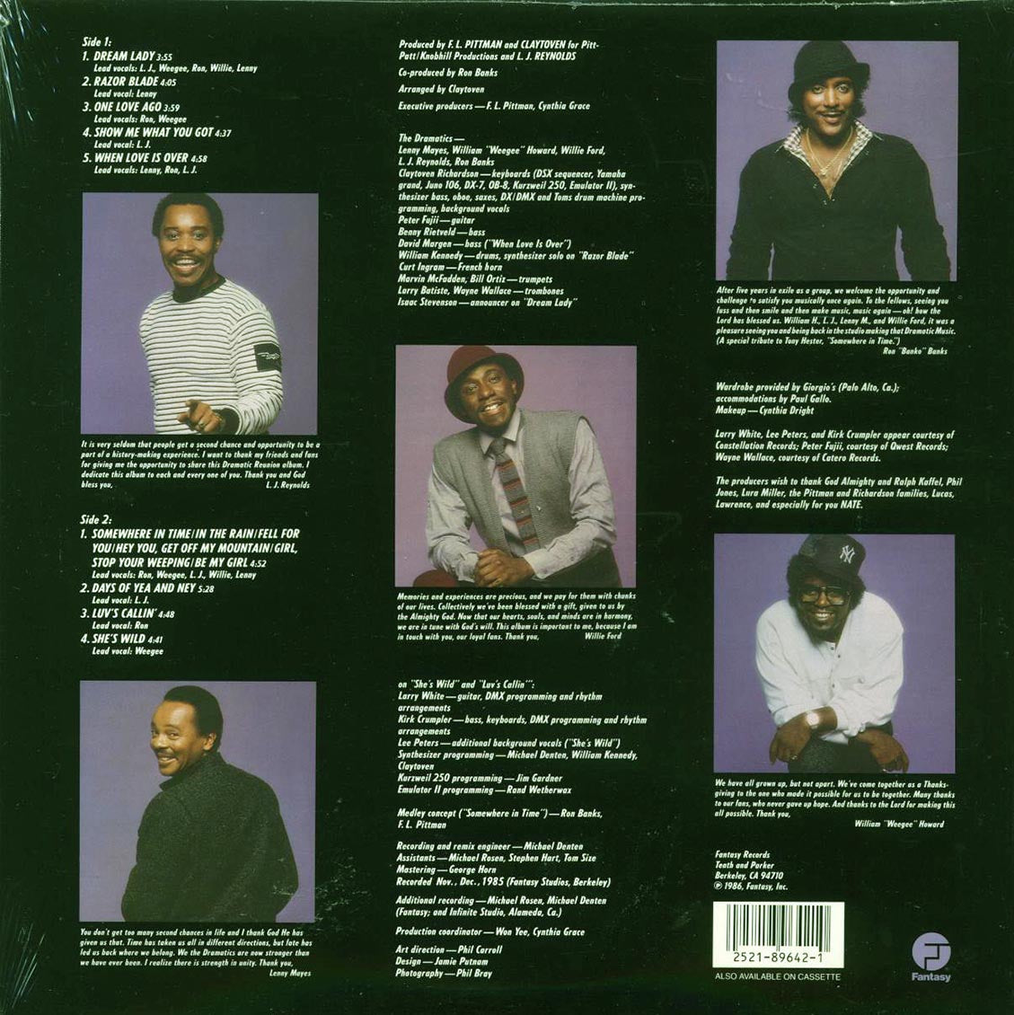 The Dramatics - Somewhere In Time: A Dramatic Reunion (1986 PRESS) - Vinyl LP, LP