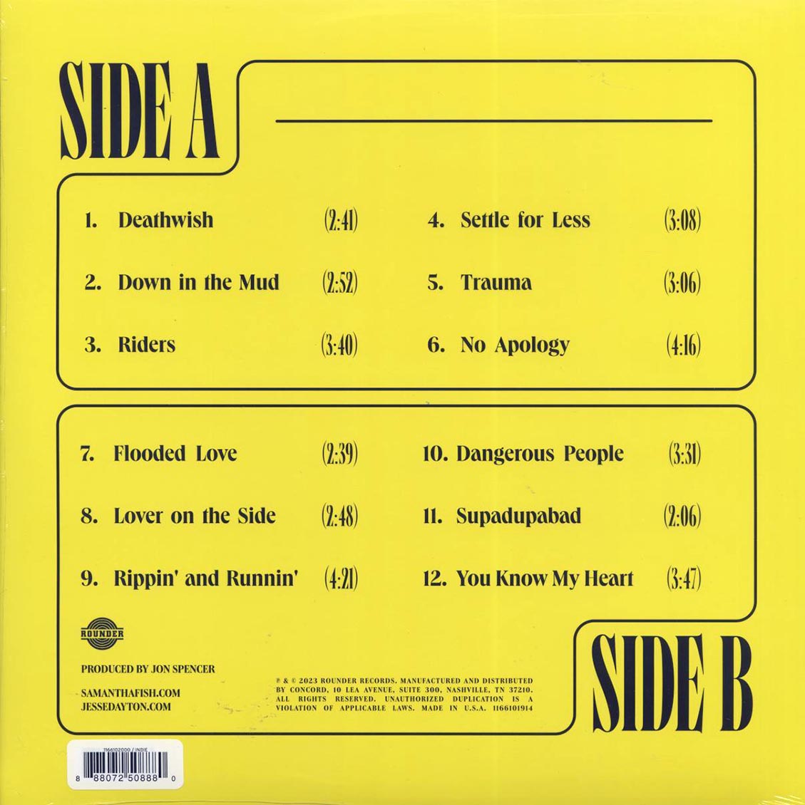 Samantha Fish, Jesse Dayton - Death Wish Blues (ltd. ed.) (clear/black/orange swirl) - Vinyl LP, LP