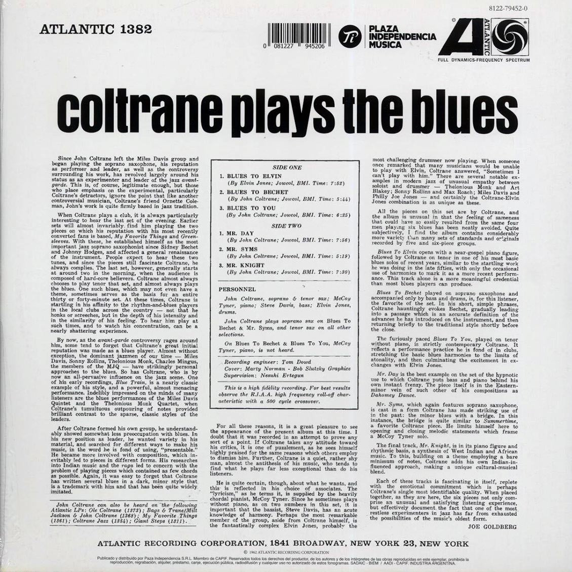 John Coltrane - Coltrane Plays The Blues - Vinyl LP, LP