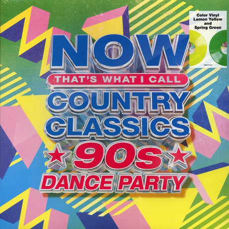 George Strait, Shania Twain, Faith Hill, Travis Tritt, Vince Gill, Etc. - Now That's What I Call Country Classics 90s Dance Party (2xLP) (yellow/green vinyl) - Vinyl LP, LP