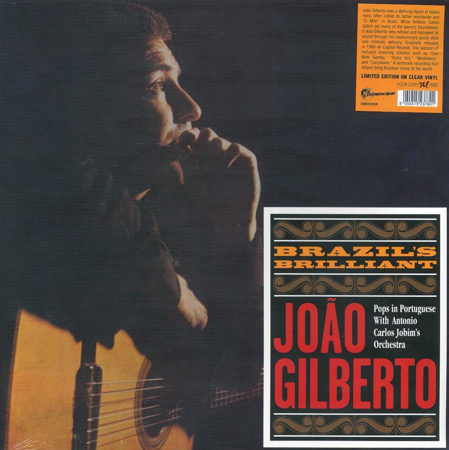 Joao Gilberto - Brazil's Brilliant Joao Gilberto: Pops In Portuguese With Antonio Carlos Jobim's Orchestra (ltd. 500 copies made) (clear vinyl) -- LP