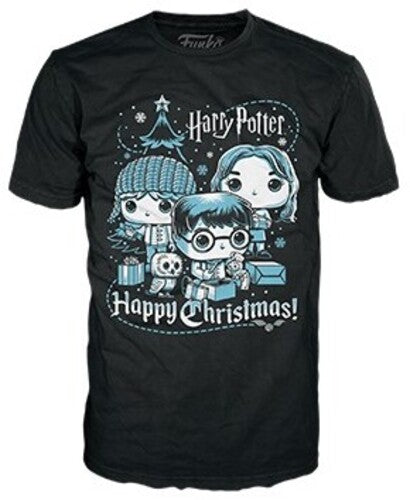 Harry Potter Holiday- Ron, Hermione, Harry- L, Funko Boxed Tee:, Collectibles