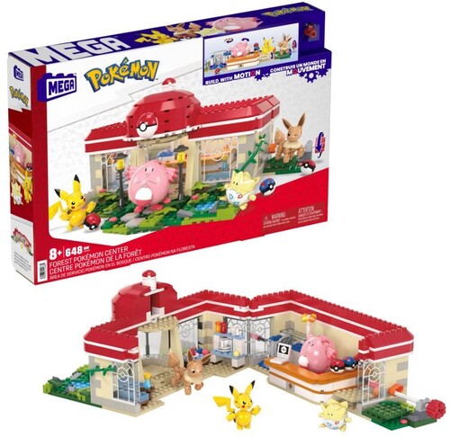 Pokemon Forest Pokemon Center Building Toy Set, Mega Bloks Pokemon, Collectibles