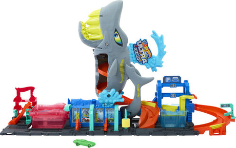 Hw City Ultra Shark Car Wash With Color Change, Hot Wheels, Collectibles