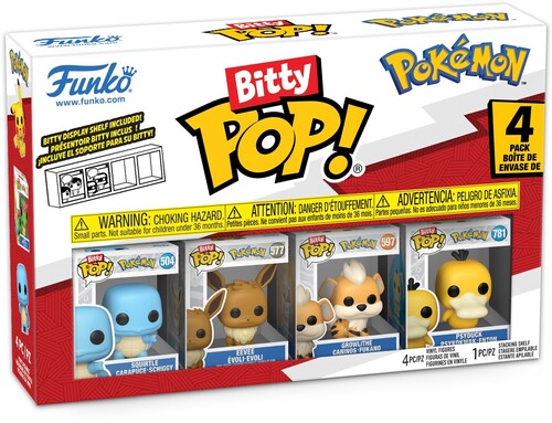 Bitty Pop Pokemon Squirtle 4Pack