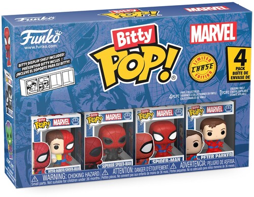 Bitty Pop Spiderman Parker Split 4 Pack