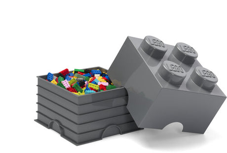 Lego Storage Brick With 4 Knobs Dark Grey, Room Copenhagen, Collectibles