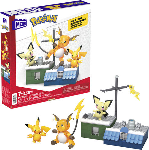 Pokemon Pikachu Evolution Set Building Toy Set, Mega Bloks Pokemon, Collectibles