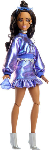 Barbie Dlx Style Brown Hair Metallic Blue Outfit, Barbie Deluxe Style, Collectibles