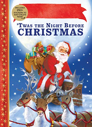 'Twas the Night Before Christmas Personalized Book with Stickers -- Lisa Alderson, Hardcover