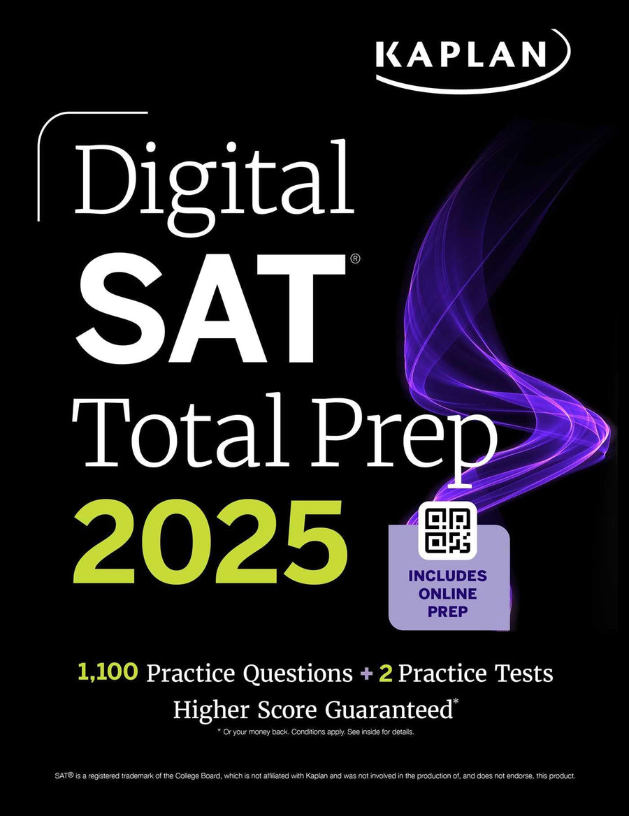 Digital SAT Total Prep 2025: Includes 2 Full Length Practice Tests, 1,000+ Practice Questions + 1 Year Access to Online Quizzes and Video Instruction -- Kaplan Test Prep, Paperback