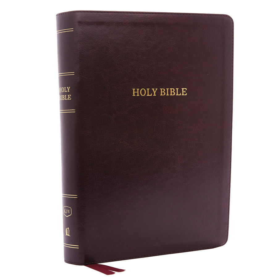 KJV, Deluxe Reference Bible, Super Giant Print, Imitation Leather, Burgundy, Red Letter Edition -- Thomas Nelson, Bible
