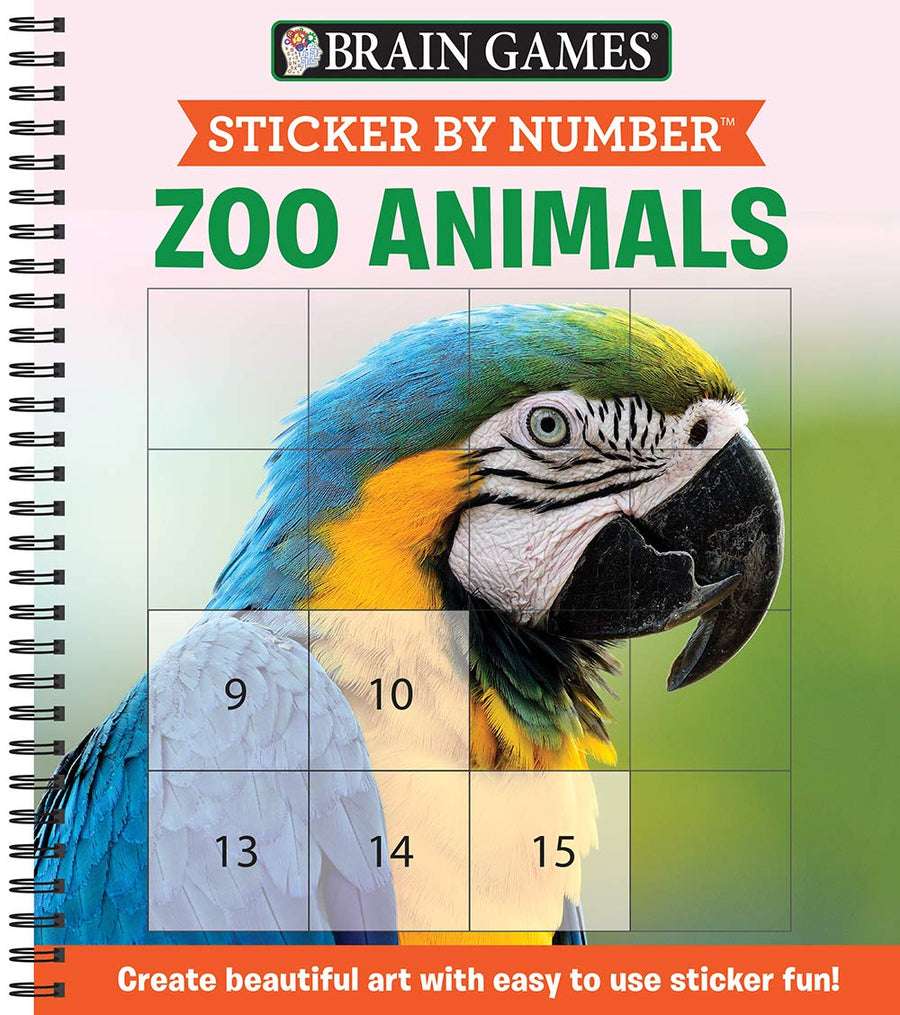Sticker by Number: Zoo Animals -- Publications International Ltd, Spiral
