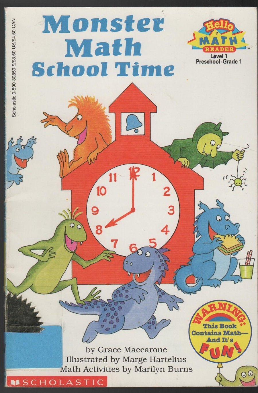 Used - Good | Monster Math School Time (level 1) (Hello Reader, Math) -- Grace Maccarone, Paperback
