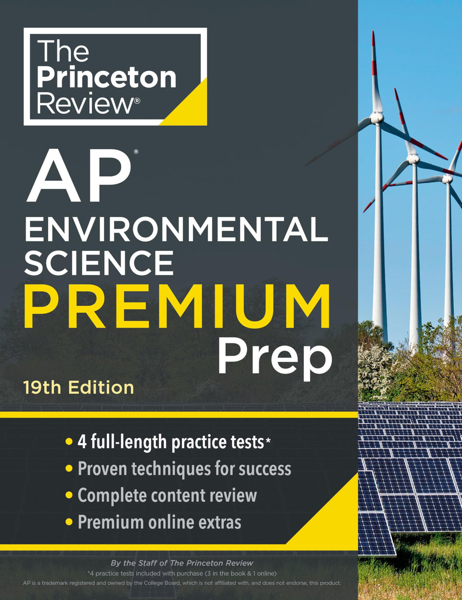 Princeton Review AP Environmental Science Premium Prep, 19th Edition: 4 Practice Tests + Digital Practice Online + Content Review -- The Princeton Review, Paperback