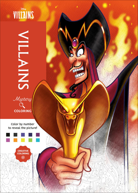 Disney Mystery Coloring: Disney Villains: A Color by Number Book -- Disney, Paperback