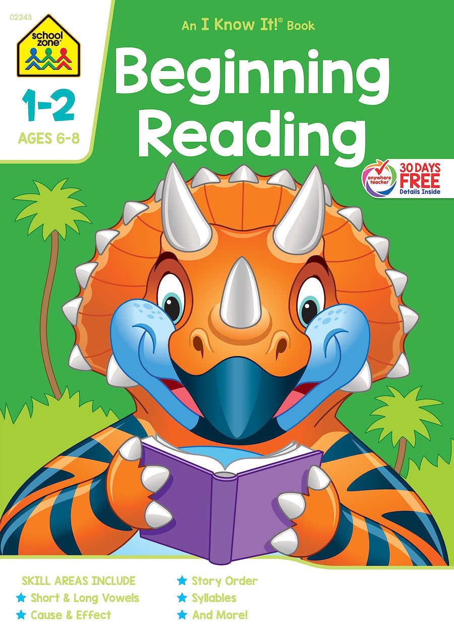 School Zone Beginning Reading Grades 1-2 Workbook -- School Zone, Paperback