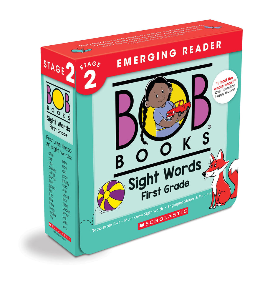 Bob Books - Sight Words First Grade Box Set of 10 Paperbacks Decodable Phonics Books, Ages 4 and Up, First Grade, Flashcards (Stage 2: Emerging Reader -- Lynn Maslen Kertell, Paperback