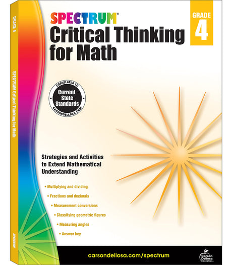 Spectrum Critical Thinking for Math, Grade 4: Volume 46 -- Spectrum, Paperback