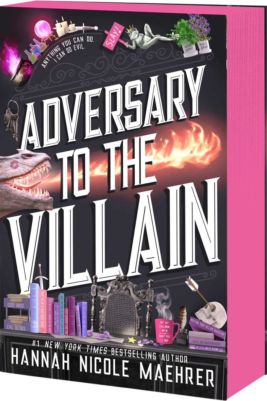 Adversary to the Villain: A Cozy Fantasy Romantic Comedy -- Hannah Nicole Maehrer, Paperback