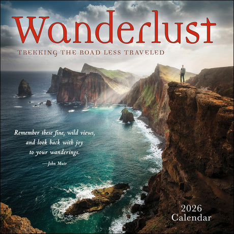 Wanderlust 2026 Wall Calendar: Trekking the Road Less Traveled -- Amber Lotus Publishing, Wall