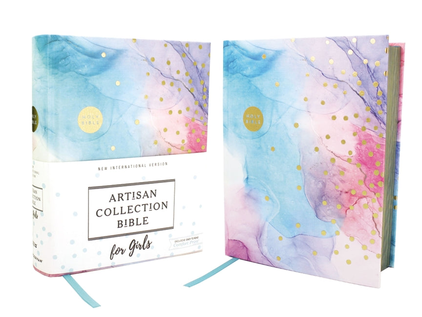Niv, Artisan Collection Bible for Girls, Cloth Over Board, Multi-Color, Art Gilded Edges, Red Letter Edition, Comfort Print -- Zondervan, Bible