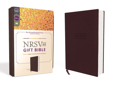 Nrsvue, Gift Bible, Leathersoft, Burgundy, Comfort Print -- Zondervan, Bible