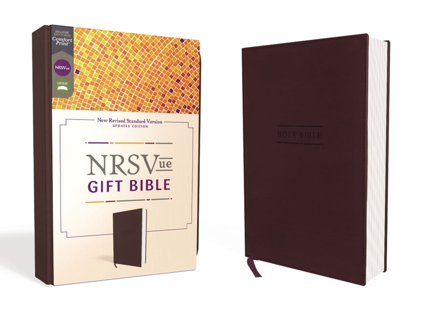 Nrsvue, Gift Bible, Leathersoft, Burgundy, Comfort Print -- Zondervan, Bible