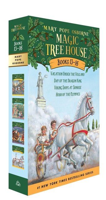 Magic Tree House Books 13-16 Boxed Set: Vacation Under the Volcano; Day of the Dragon King; Viking Ships at Sunrise; Hour of the Olympics -- Mary Pope Osborne, Boxed Set