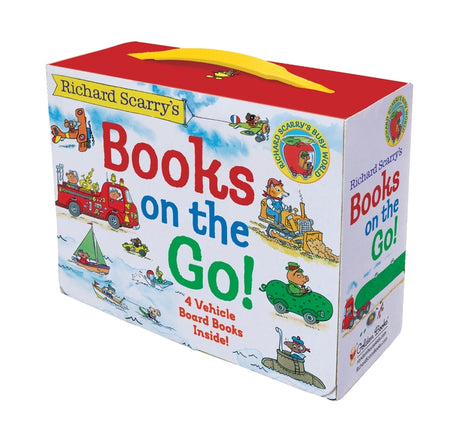 Richard Scarry's Books on the Go: 4 Board Books -- Richard Scarry, Boxed Set