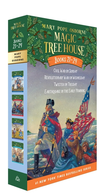 Magic Tree House Books 21-24 Boxed Set: Civil War on Sunday; Revolutionary War on Wednesday; Twister on Tuesday; Earthquake in the Early Morning -- Mary Pope Osborne, Paperback