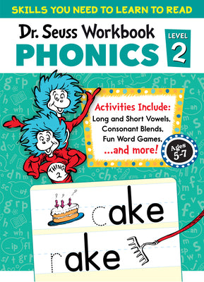 Dr. Seuss Phonics Level 2 Workbook: A Phonics Workbook to Help Kids Ages 5-7 Learn to Read (for Kindergarten and 1stgrade) -- Dr Seuss, Paperback