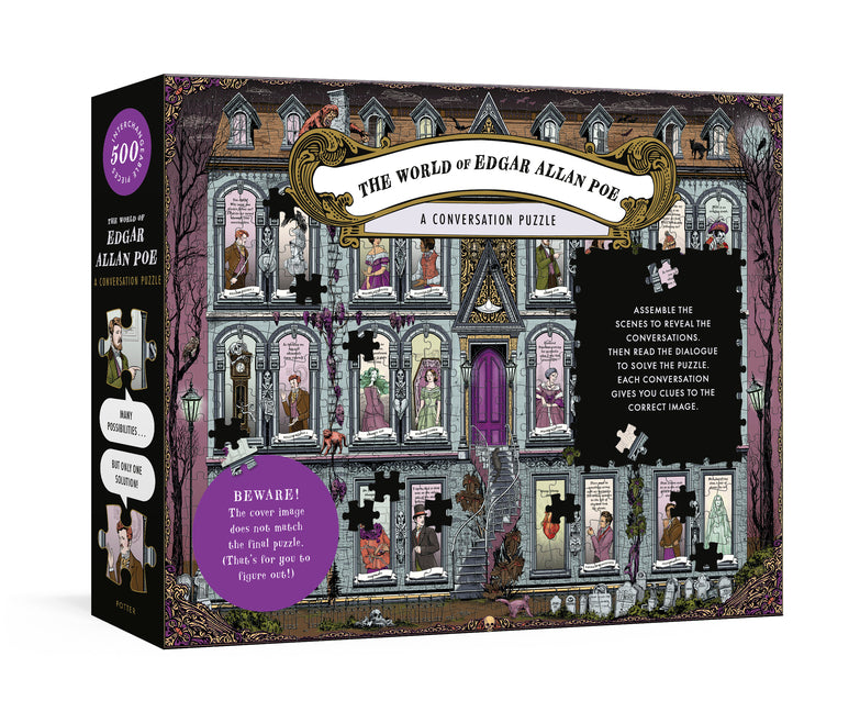 The World of Edgar Allan Poe: A Conversation Puzzle: 500-Piece Puzzle: A Jigsaw Puzzle for Adults -- Jacqui Oakley, Board Games