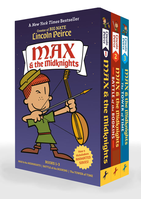 Max and the Midknights Paperback 3-Book Boxed Set: Max and the Midknights; Max and the Midknights: Battle of the Bodkins; Max and the Midknights: The -- Lincoln Peirce, Paperback