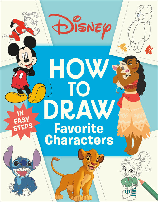Disney How to Draw Favorite Characters -- DK, Paperback