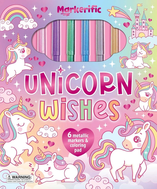 Markerific: Unicorn Wishes: Activity Folder with 6 Markers -- Lake Press, Other