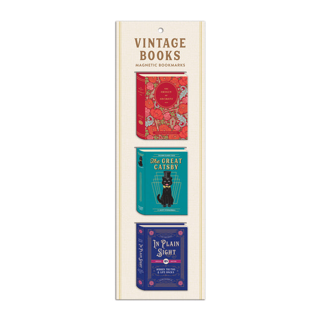Vintage Books Shaped Magnetic Bookmarks -- Galison, Other
