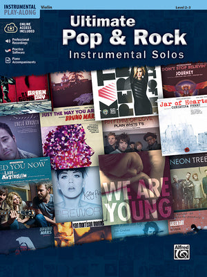 Ultimate Pop & Rock Instrumental Solos for Strings: Violin, Book & Online Audio/Software/PDF -- Bill Galliford, Paperback