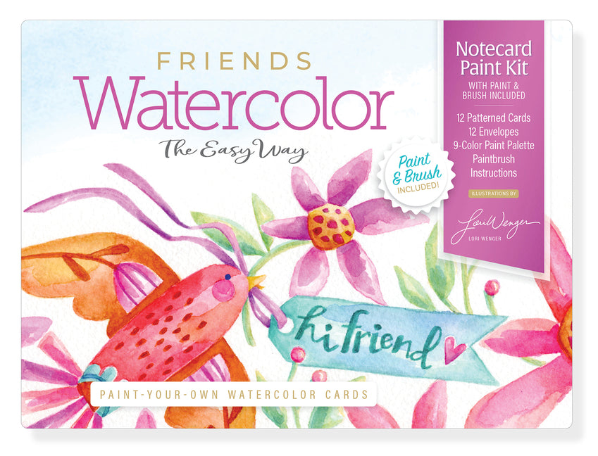 Watercolor the Easy Way Paint-Your-Own Watercolor Cards Friends: Notecard Paint Kit with Paint and Brush Included -- Lori Wenger, Other