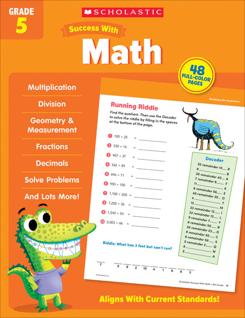 Scholastic Success with Math Grade 5 Workbook -- Scholastic Teaching Resources, Paperback