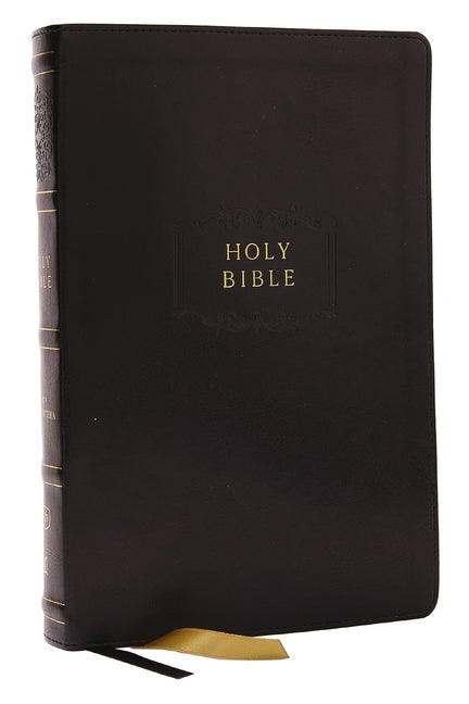 KJV Holy Bible with Apocrypha and 73,000 Center-Column Cross References, Black Leathersoft, Red Letter, Comfort Print: King James Version -- Thomas Nelson, Bible